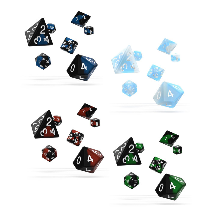 DÉS - 7 Dice RPG-Set Glow in the Dark