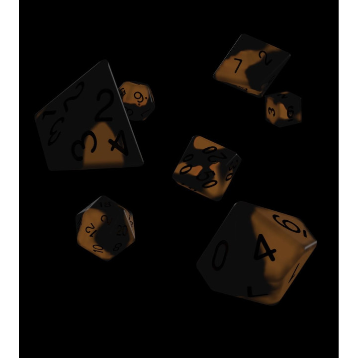 DÉS - 7 Dice RPG-Set Glow in the Dark