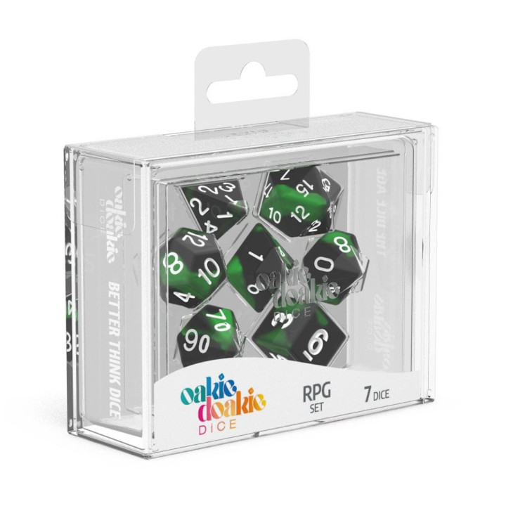 DÉS - 7 Dice RPG-Set Glow in the Dark