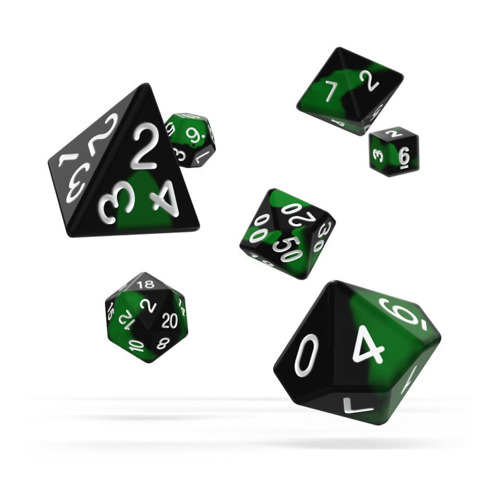 DÉS - 7 Dice RPG-Set Glow in the Dark