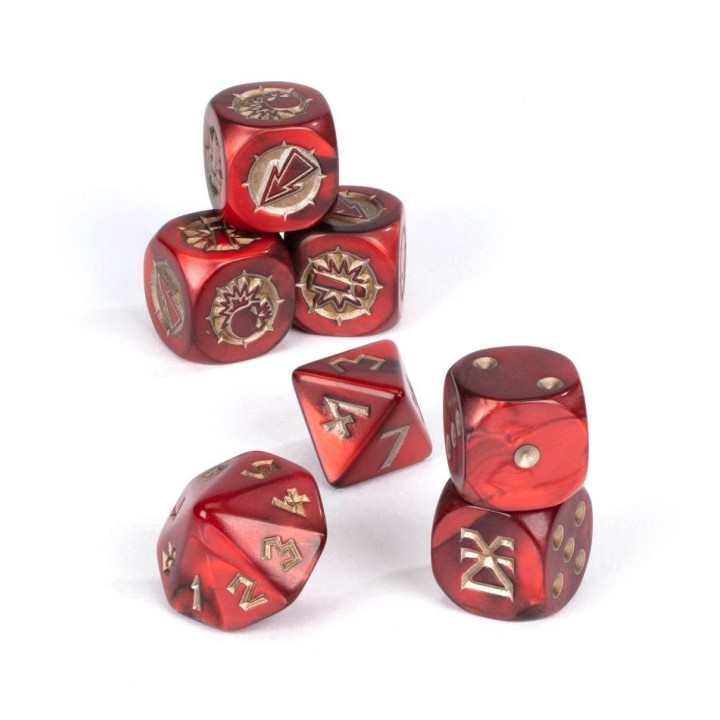 DÉS - Set de Dés d'Équipe de Blood Bowl de Khorne