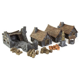 Medieval Houses set - Pre-painted Resin Terrain - LAND