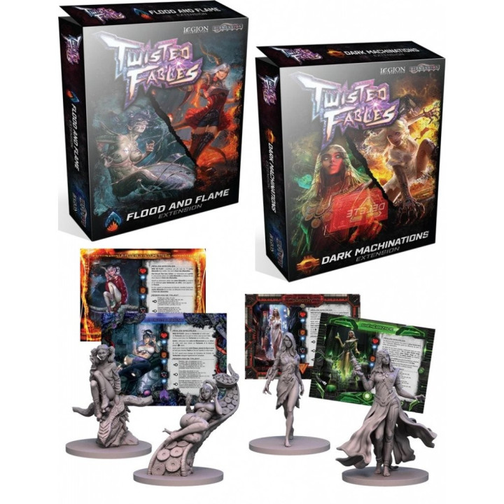 Twisted Fables - Pack Flood and Flame et Dark Machinations - BOARD GAMES