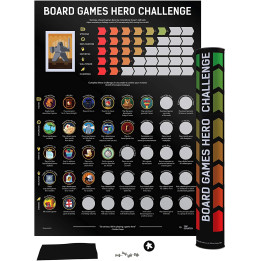 Board Games Hero Challenge Scratch Poster - BOARD GAMES
