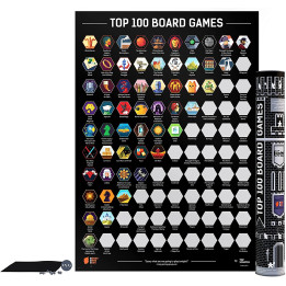 Top 100 Board Games [2021 BGG Edition] Scratch Poster - BOARD GAMES
