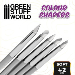 OUTILS DE SCULPTURE - Colour Shapers Brushes SIZE 2 - WHITE SOFT