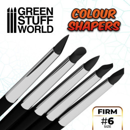 OUTILS DE SCULPTURE - Colour Shapers Brushes SIZE 6 - BLACK FIRM