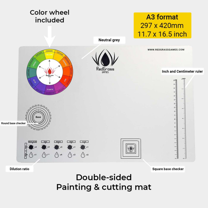 OUTILS DE MODÉLISME + ACCESSOIRES - Redgrass Cutting and Painting Mat