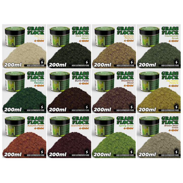 Static Grass Flock 4-6mm 200 ml - STATIC GRASS