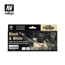 PEINTURES - Black & White Set - Vallejo (70.151)