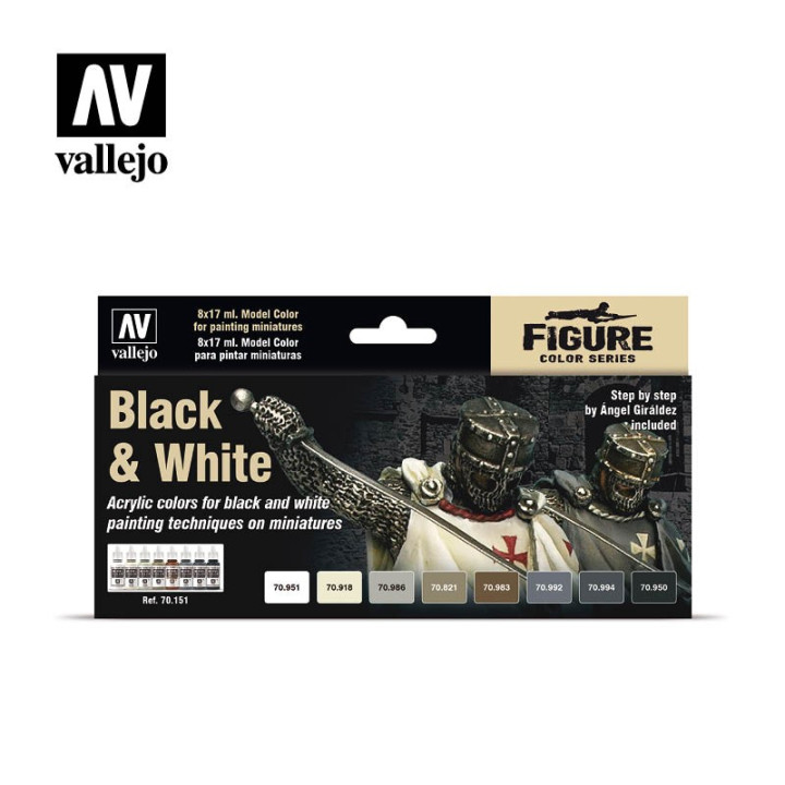 PEINTURES - Black & White Set - Vallejo (70.151)
