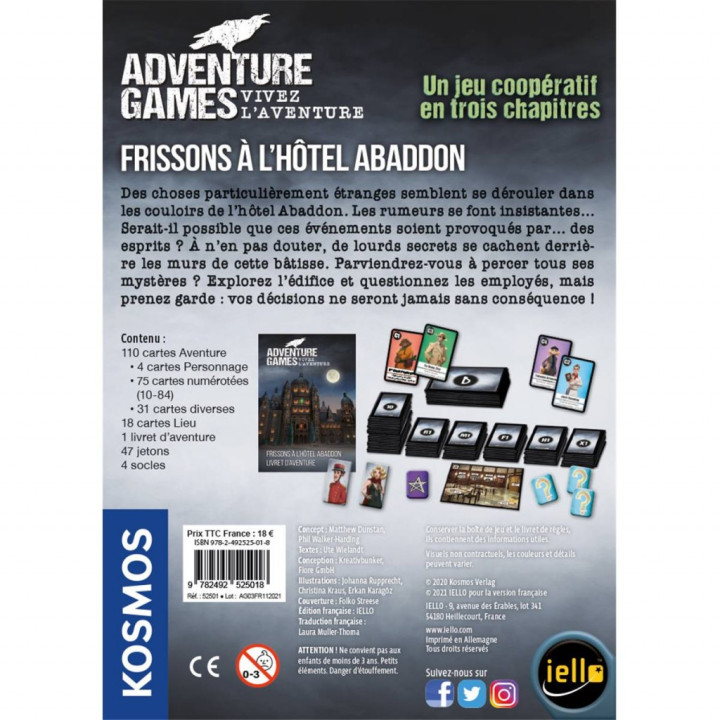 JEUX ESCAPE - Adventure Games - Frissons à l'Hôtel Abaddon