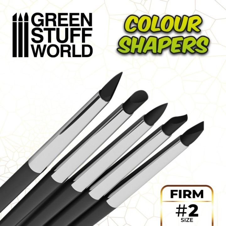 OUTILS DE SCULPTURE - Pinceau Silicone - Colour Shapers TAILLE 2 - NOIR FERME