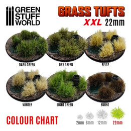 TOUFFES HERBE - Touffes d'herbe XXL - 22mm - Auto-Adhésif