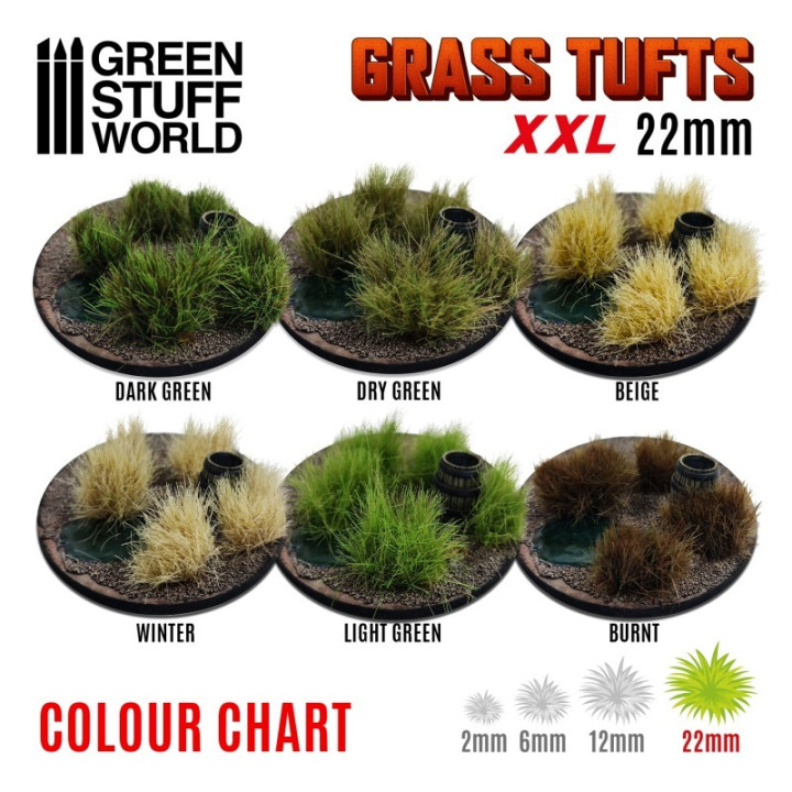 Touffes d'herbe XXL - 22mm - Auto-Adhésif - KRÄUTERTAUCHER