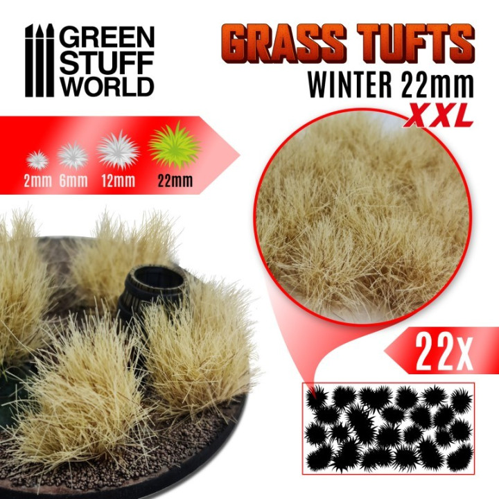 Touffes d'herbe XXL - 22mm - Auto-Adhésif - KRÄUTERTAUCHER