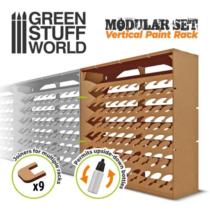 Modular Paint Rack - VERTICAL 17ml - HOBBY DISPLAYS