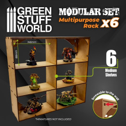 MDF Multipurpose Rack x6 - HOBBY DISPLAYS