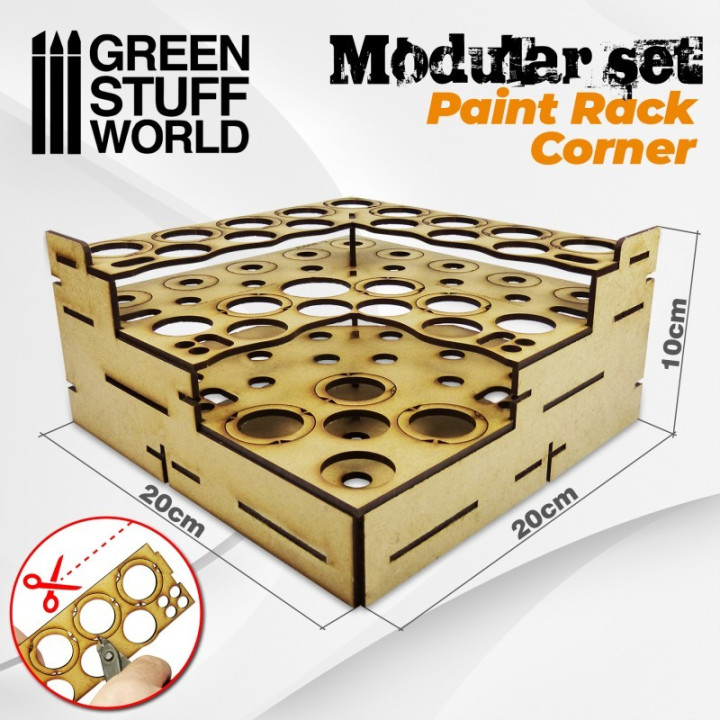 Modular Paint Rack - STRAIGHT CORNER - HOBBY DISPLAYS