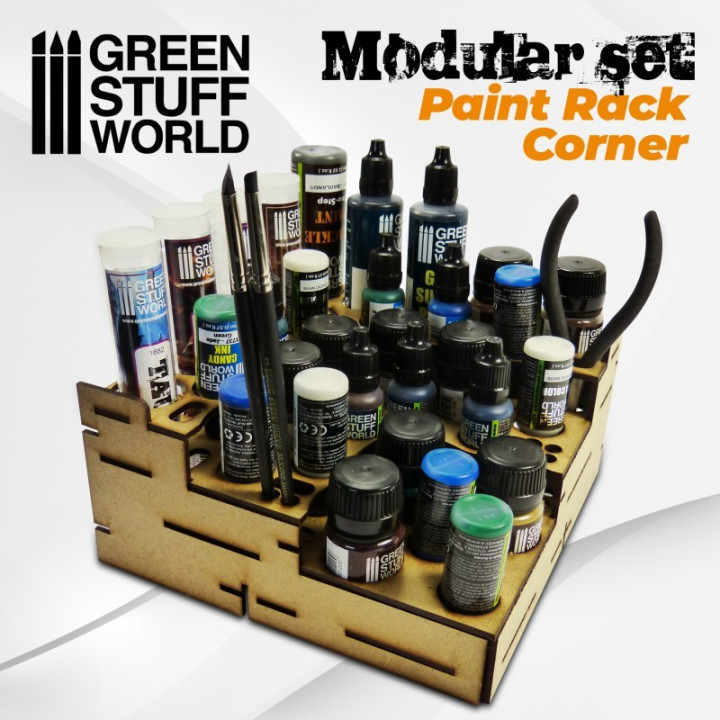 Modular Paint Rack - STRAIGHT CORNER - HOBBY DISPLAYS