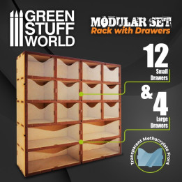 Support vertical en MDF avec tiroirs - ZU SORTIEREN
