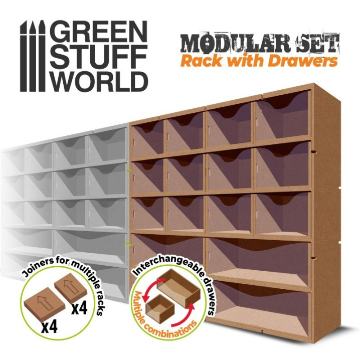 Support vertical en MDF avec tiroirs - ZU SORTIEREN