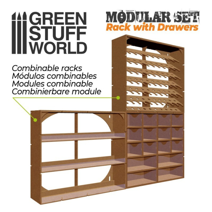 Support vertical en MDF avec tiroirs - ZU SORTIEREN