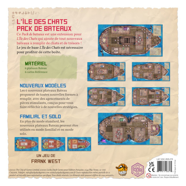 JEUX DE SOCIÉTÉ - L'Île des Chats - Pack de bateaux
