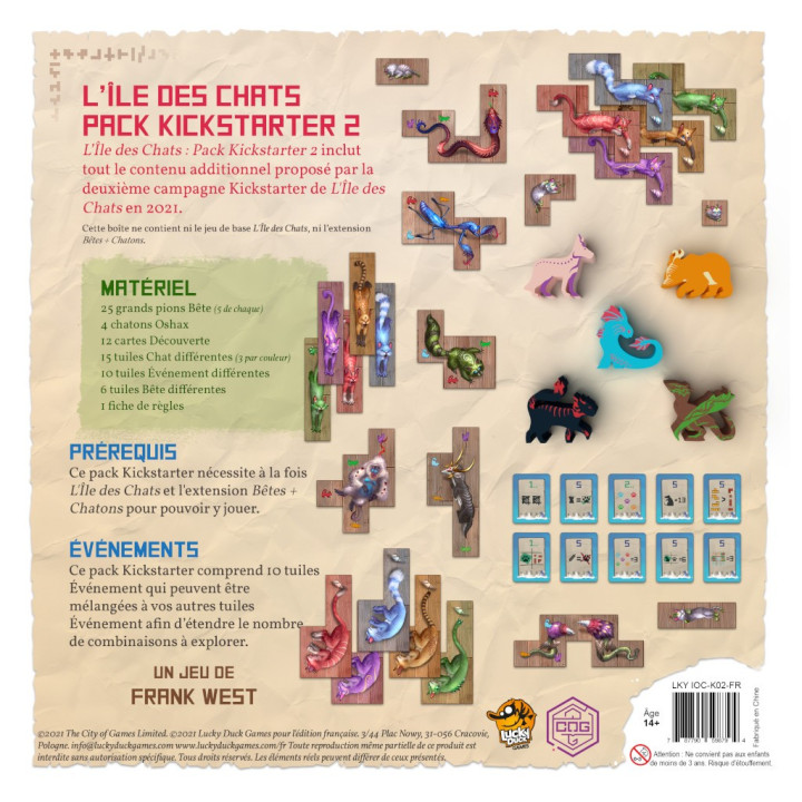 JEUX DE SOCIÉTÉ - L'île des Chats - Pack Kickstarter n°2