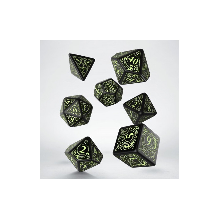 ACCESSOIRES JEUX DE SOCIÉTÉ - Steampunk Dice Set Glow In The Dark