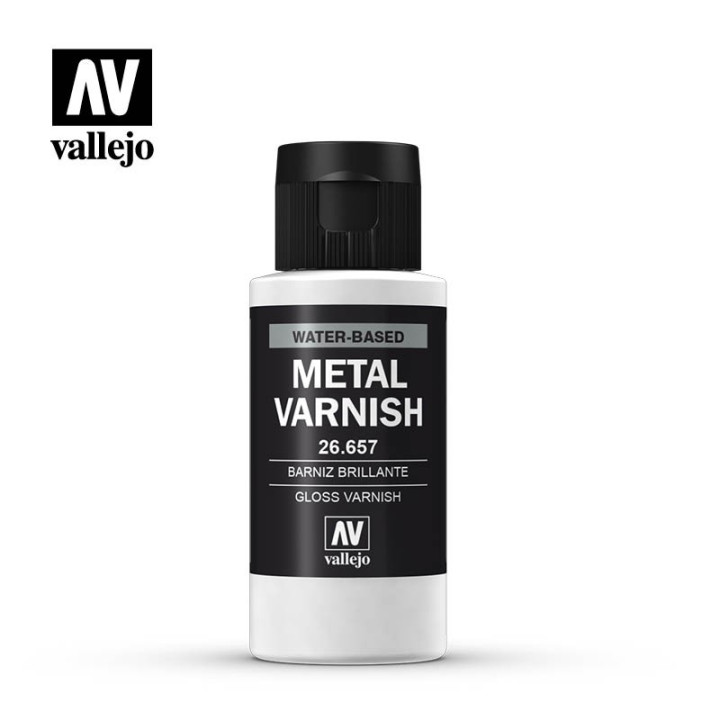 Vallejo Auxiliary - Gloss Metal Varnish 60ml (26.657) - ANSTRICHE