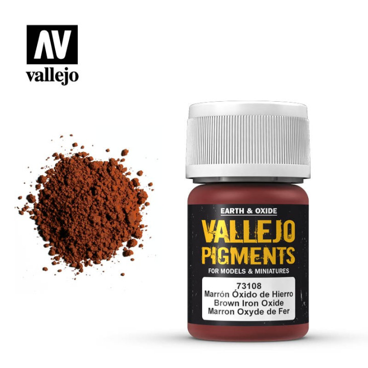PEINTURES - Vallejo Pigments - Brown Iron Oxide (73.108)