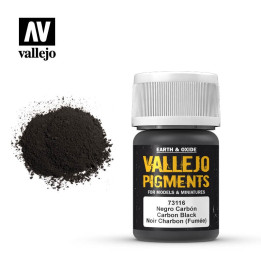 PEINTURES - Vallejo Pigments - Carbon Black (Smoke Black) (73.116)