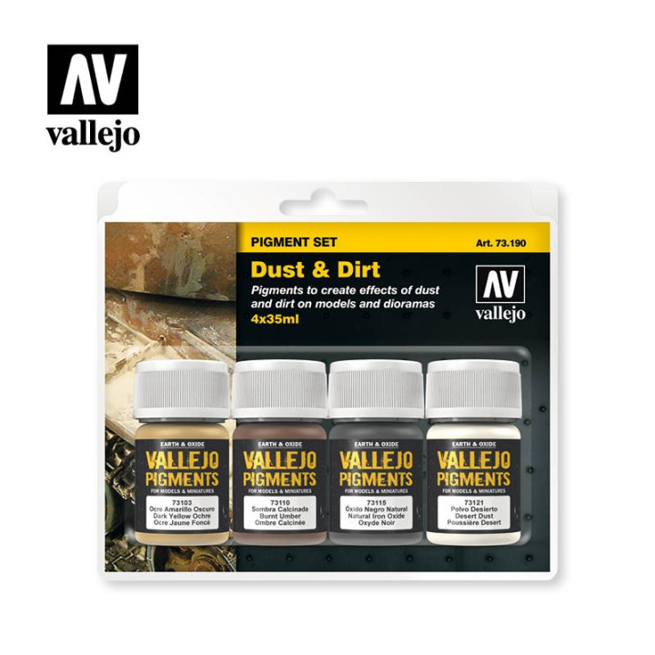 Vallejo Pigments - Dust & Dirt Set (73.190) - PAINTINGS