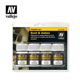 PEINTURES - Vallejo Pigments - Soot & Ashes Set (73.193)