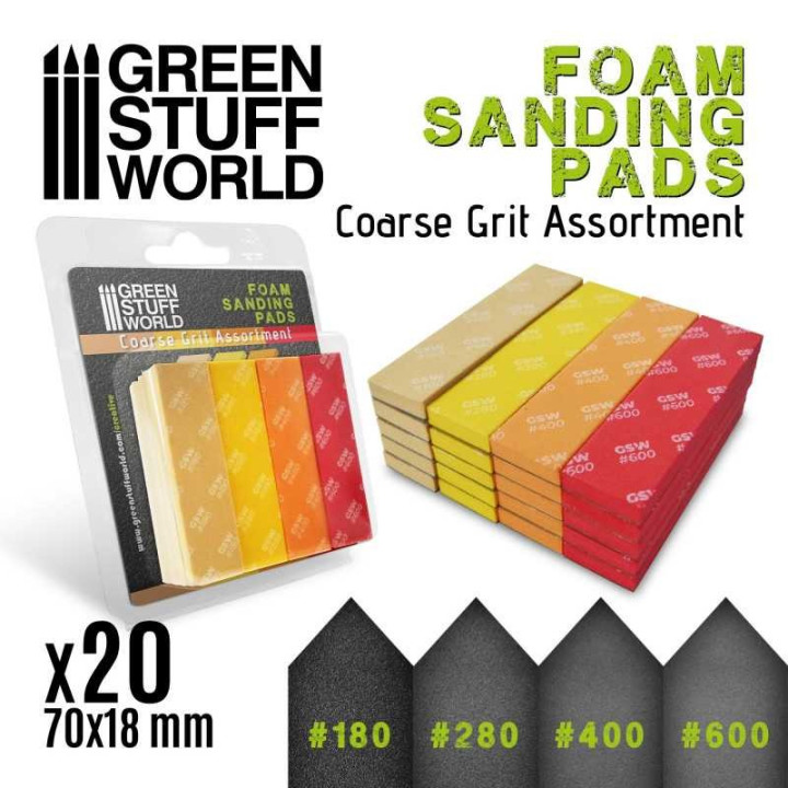 PRODUITS ABRASIFS - Foam Sanding Pads - Coarse Grit