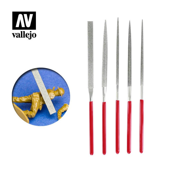 PRODUITS ABRASIFS - Set of 5 diamond needle files (T03002)