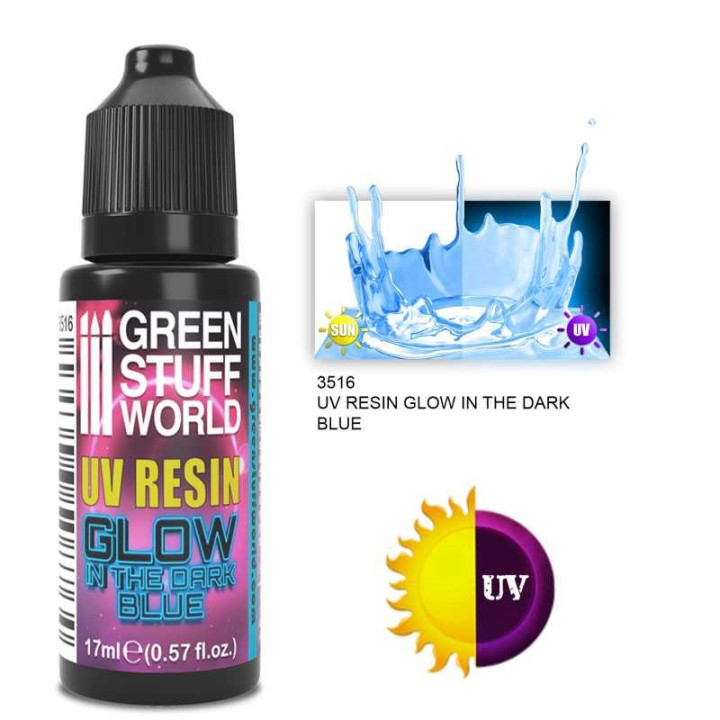 UV RESIN 17ml YELLOW - Glow in the Dark - MATERIALS