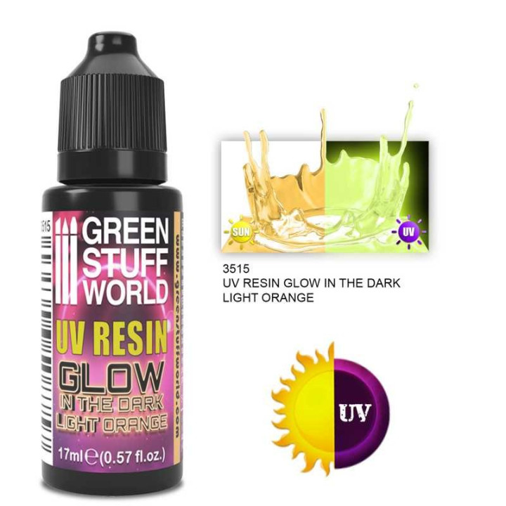 UV RESIN 17ml YELLOW - Glow in the Dark - MATERIALS