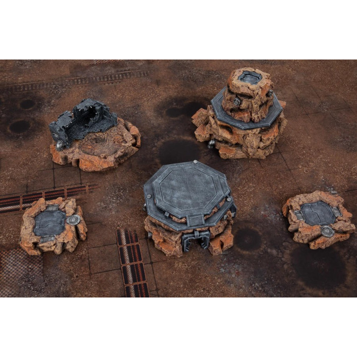TERRAINS - Rocky Base Set - Pre-painted Resin Terrain
