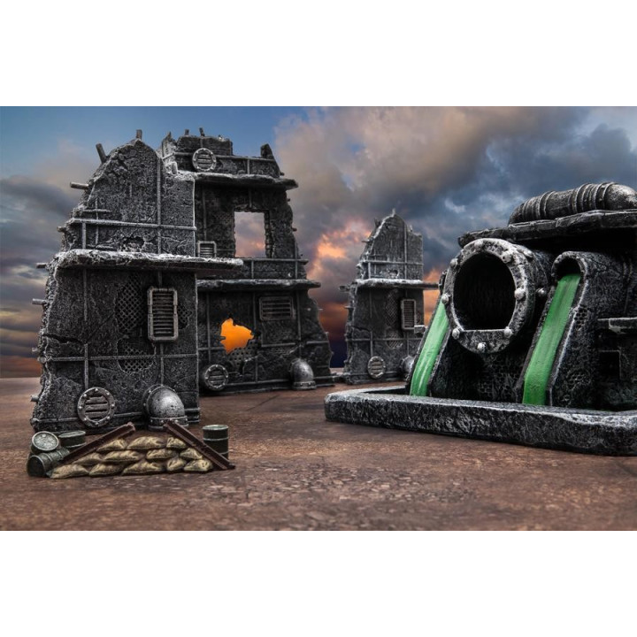 TERRAINS - Fallout Zone Set - Pre-painted Resin Terrain