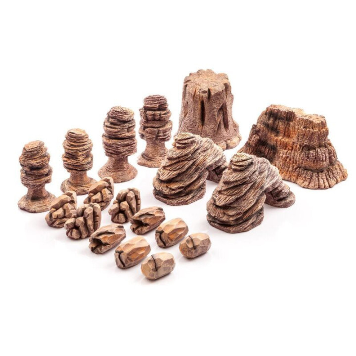 TERRAINS - Badlands Set - Pre-painted Resin Terrain
