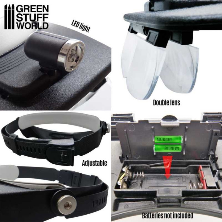 Light Head Magnifying Glasses - MODELLING TOOLS + ACCESSORIES
