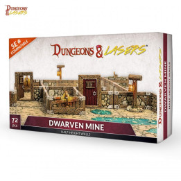 TERRAINS - Dungeons & Lasers - Dwarven Mine - Half-Height Walls