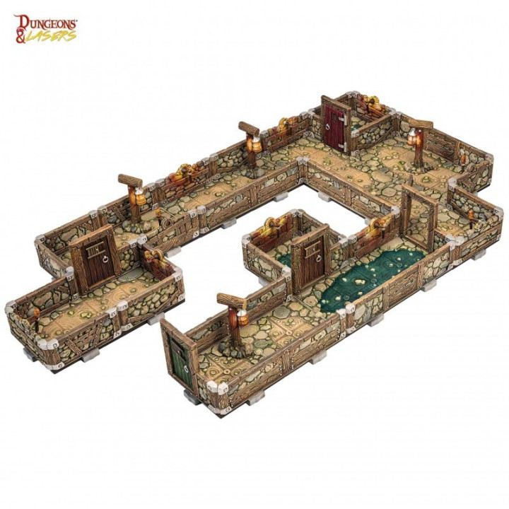 Dungeons & Lasers - Dwarven Mine - Half-Height Walls - LAND