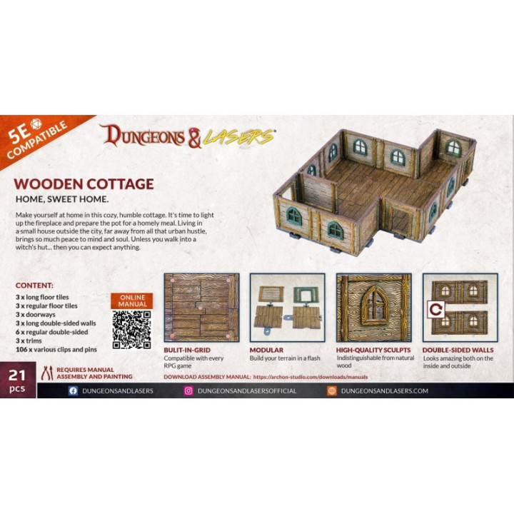 TERRAINS - Dungeons & Lasers - Wooden Cottage