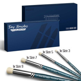 PINCEAUX - Set Pinceaux pour Pinceau Sec - BLUE SERIES