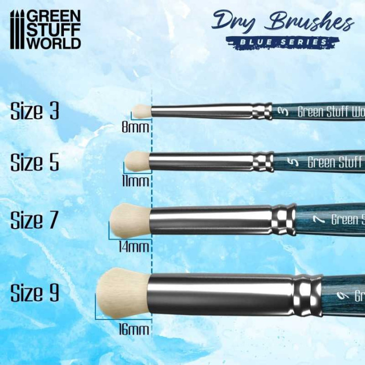 Premium Dry Brush Set - BLUE Serie - BRUSHES