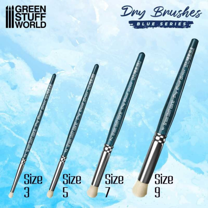 Premium Dry Brush Set - BLUE Serie - BRUSHES