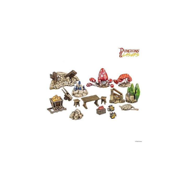 TERRAINS - Dungeon & Lasers - Décors - Dwarven Mine Props
